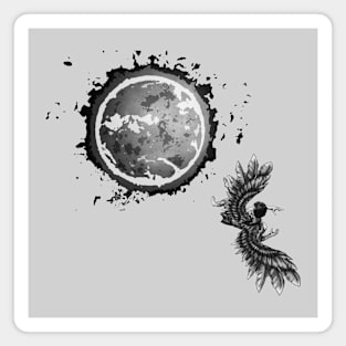 Icarus Flying Too Close To The Sun Magnet